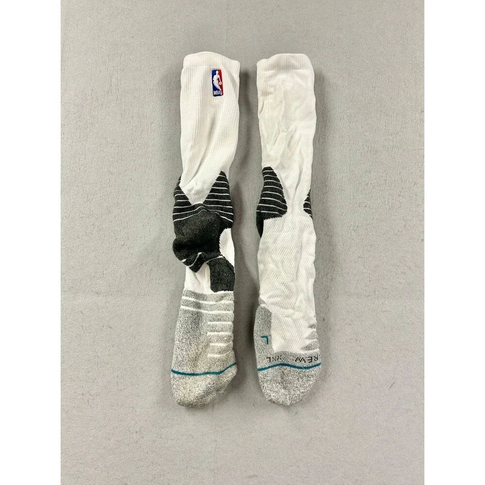 STANCE 257 NBA Basketball Fusion Athletic LOW Cut Men's WHITE Socks 2XL